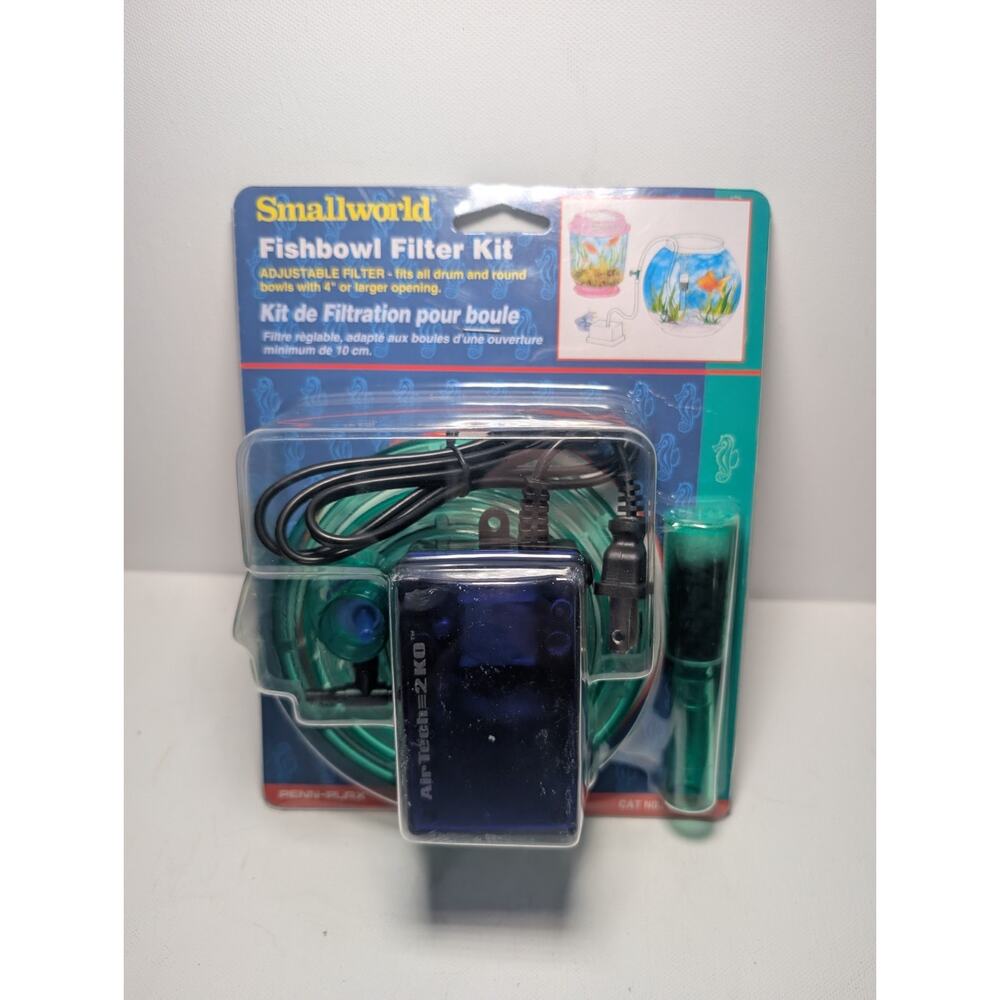 Penn-Plax Smallworld Fishbowl Filter Kit SWF2 Adjustable Air Tech 2K0 New